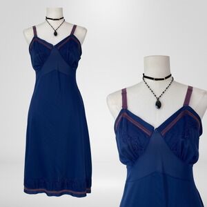 Vtg Velrose Whimsigoth Y2K Fairy Babydoll Slip Dress Size Medium 34 Embroidered